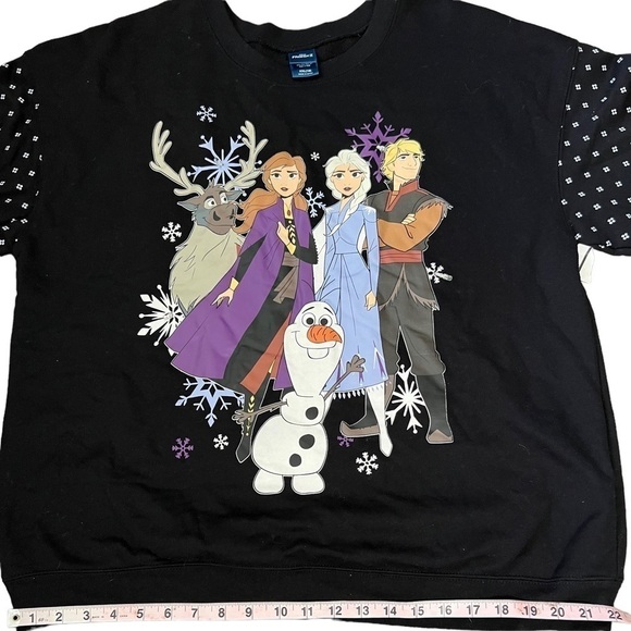 𝅺disney FROZEN ELSA, ANNA, OLAF LIGHT UP SWEATSHIRT CHRISTMAS WOMEN'S XXL - Picture 5 of 9